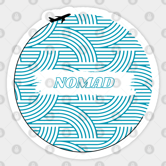 Nomad geometric aesthetic blue Sticker by FRH Design